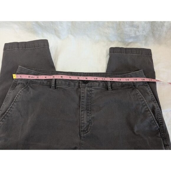 Eddie Bauer women's size 10 gray chino pants flat front casual ankle work H1 - Picture 4 of 9